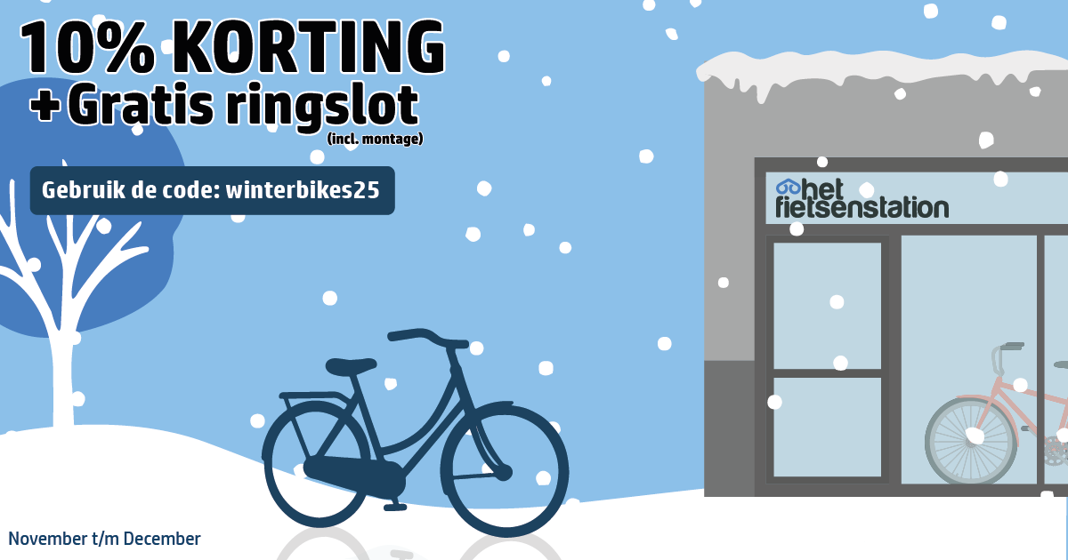 Fietsenstation Winteractie: Betaalbare Fiets Kopen? Profiteer van 10% Korting + Gratis Ringslot!