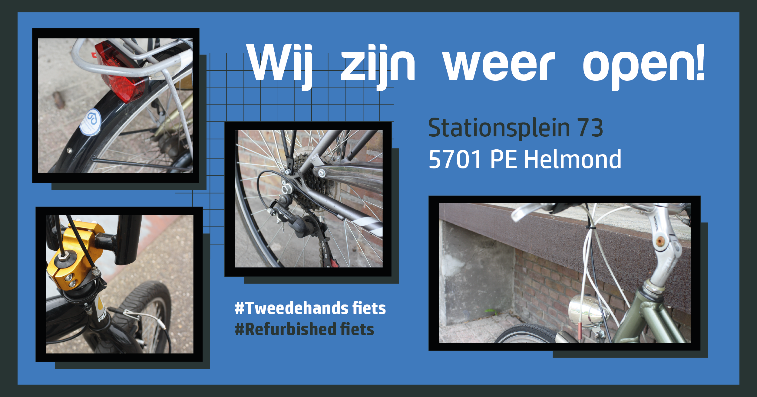 We zijn weer open! Kom naar het Fietsenstation voor de beste tweedehands fietsen